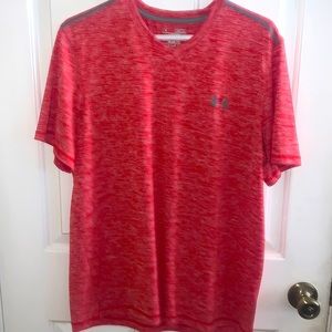 Red Under Armour t-shirt